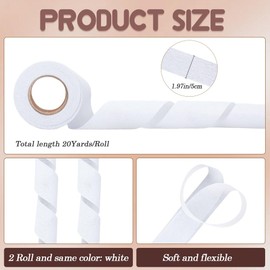 CRASPIRE 2 Roll Fusible Batting Seam Tape 1.97 Inch x 20 Yards Iron on Hem Tape White Seam Tape Fusible Batting Tape for Quilting Fusible Sheer Tape Hemming Tape for Art Quitting Batting Sewing