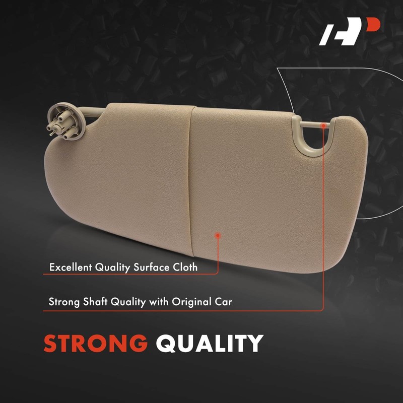 A-Premium Left Driver Side Sun Visor Assembly Compatible with Dodge