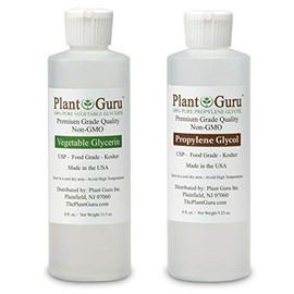 Vegetable Glycerin and Propylene Glycol 8 oz. Each Food Grade USP Kosher 99.9% Pure