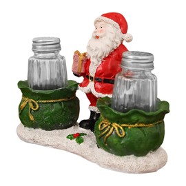 Holiday Salt and Pepper Shakers,Transparent Seasoning Shaker with Tray - Cute Seasoning Container, Decorative Sugar Dispenser for Kitchen