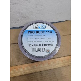 Pro Tapes & Specialties Qty: 1 Pro Duct 110 Tape 3"x 60 yds. Burgundy