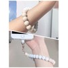 VICHUNHO Marble Silicone Beaded Phone Wrist Strap, Cellphone Lanyard with