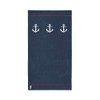 Seahorse Beach Towel Cotton Larboard Navy 100 x 180 cm
