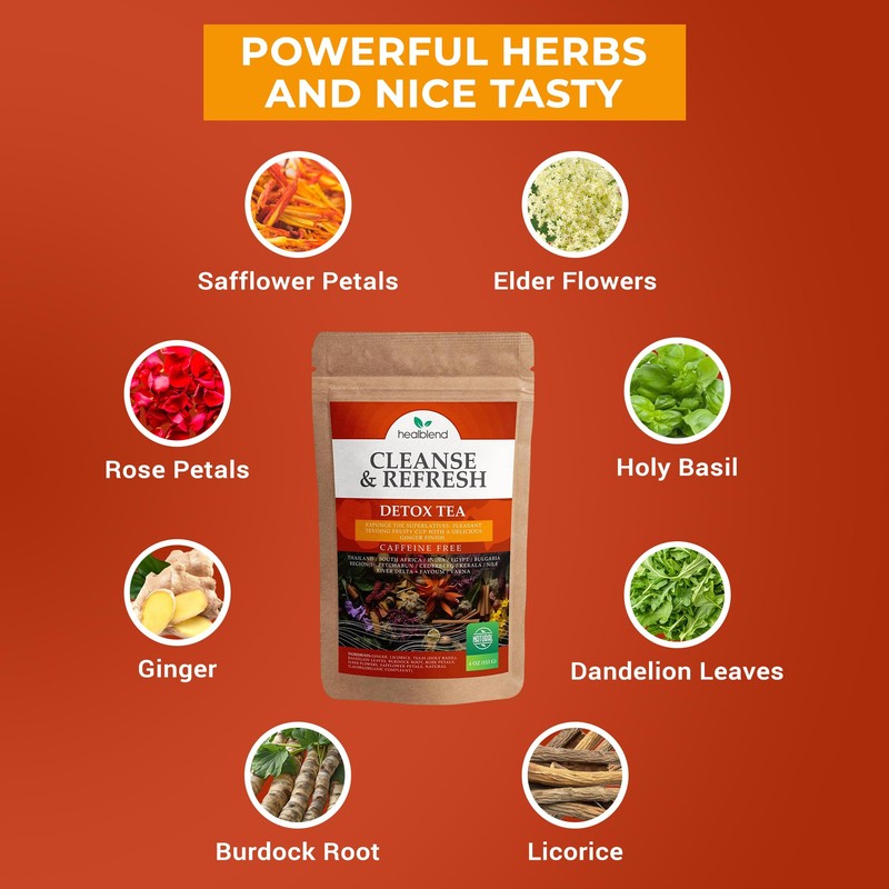 Herbal Detox Tea: Cleanse Tea for Digestive Health, Natural Energy