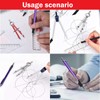 Set of 9 Geometry Set, Quick Adjustment Compass, Premium Compass