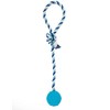 PETS&MORE Pelota con Cuerda Azul