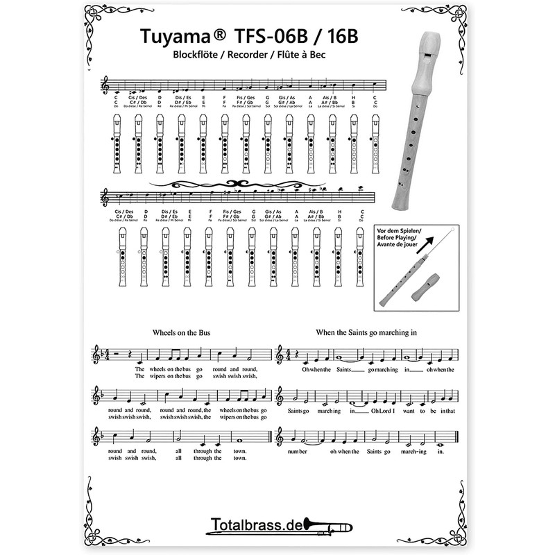 Recorder Box Volume 1 + Tuyama® Soprano Recorder TFS-06B (Starter