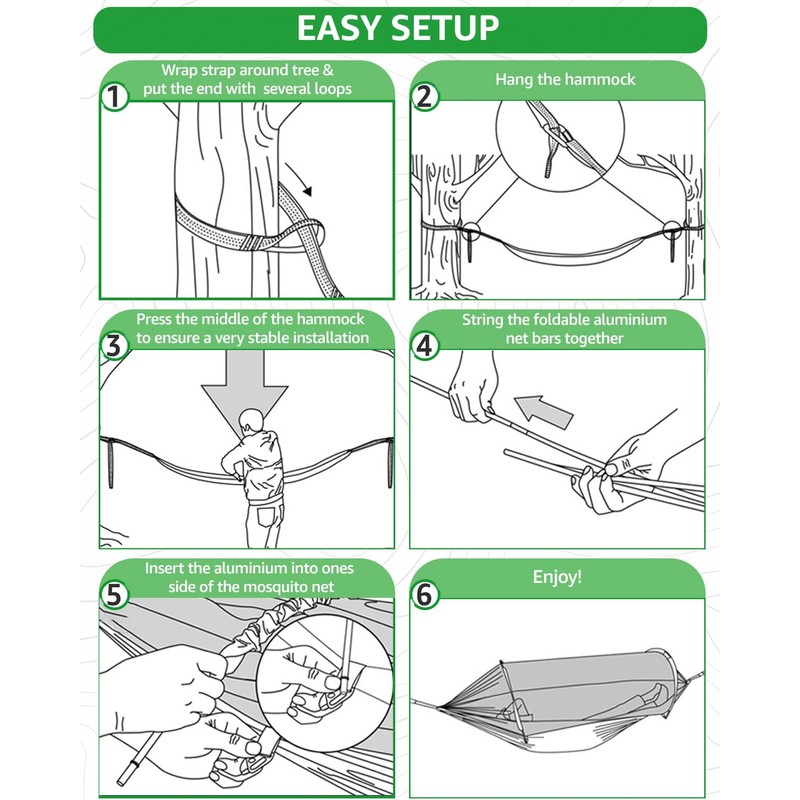 Sunyear Camping Hammock with Net - Double&Single Hammock with House-Like