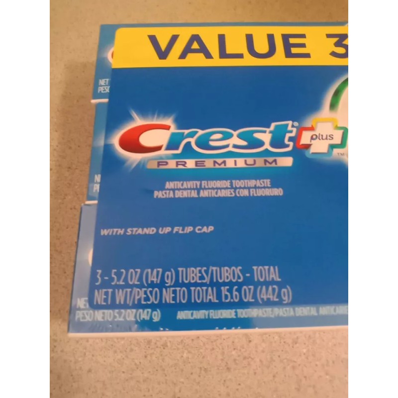 Crest Premium Plus Scope Outlast Toothpaste Mint 3 Pack Exp