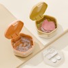 2Pcs Portable Leak Proof 3 Layer Denture Retainer Case with