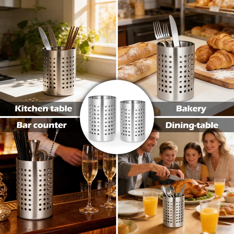 ZLMTZDJD 2PCS Stainless Steel Utensil Holder and Utensil Drying Holder,