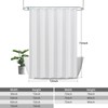 THAIGEE 2-in-1 Waterproof Fabric Shower Curtain or Liner,Linen Textured,Breathable TPU