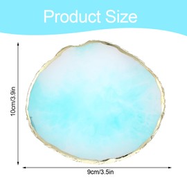 Abeillo Resin Nail Art Palette, Nail Polish Palette Nail Painting Mixed Color Palette Gilded Edge Nail Art Color Mixing Tray DIY Nail Gel Makeup Display Board Pallet for Nail Art