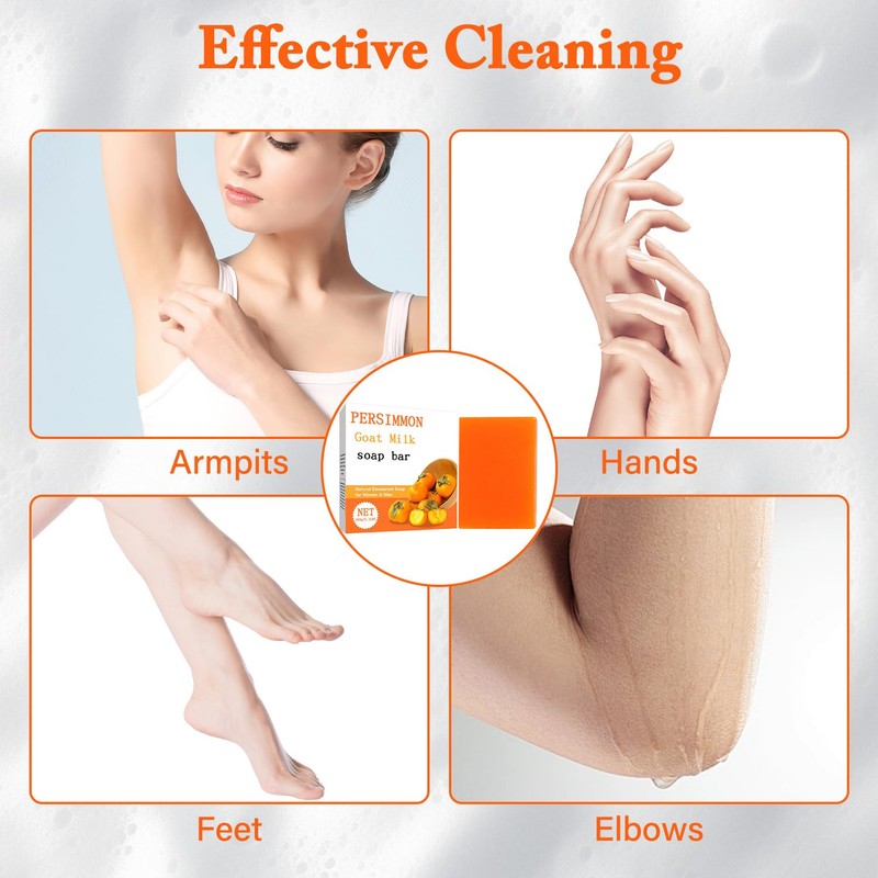 Persimmon Soap Natural Handmade Anti-Odor Persimmon Body Wash Antibacterial Soap
