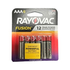 Rayovac Fusion AAA Batterie Alkaline 12/4pks (72 Batteries) EXP 2035