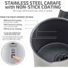 Electric Stainless Steel Milk Frother and Steamer, Portable Non Stick,