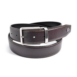 Lacoste LB84670 Men's Cow Leather Business Belt, dark brown