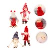 KOMBIUDA Mini Toys Xmas Decorations 4 Pack Ski Doll Decorations