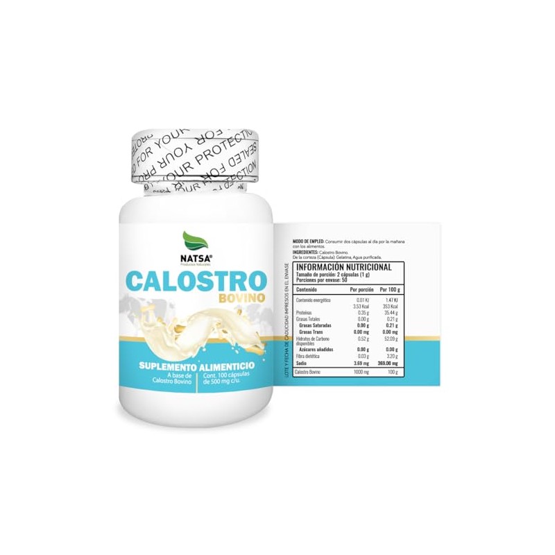 Calostro bovino 100 cápsulas, Calidad Premium
