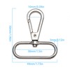 Rotating Carabiner, Pack of 20 Carabiner Hook Key Chains, 38