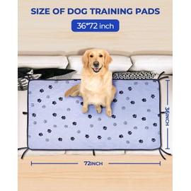Fostanfly Washable Dog Pee Pads, 2 Pack 36''x72'' Non Slip Reusable Puppy Pee Pads with Great Urine Absorption, Dog Mats for Whelping, Potty, Pet Training