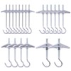 Swpeet 20 Packs Ceiling Hooks, 4 Sizes Heavy Duty Steel