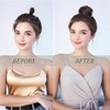 QIANCHUN Hair Bun Extension Synthetic Straight Neat Donut Updo Stretchy