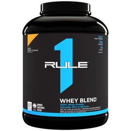 Rule 1 Proteins Rule One Proteins, R1 Whey Blend-Lightly Salted Caramel, 24g Fast-Acting Whey Protein Concentrates, Isolates, and Hydrolysates Per Serving, with Naturally Occurring EAAs and BCAAs, 5lbs