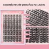 Kit De Extensiones De Pestañas Diy Naturales 8-18mm Itntfn