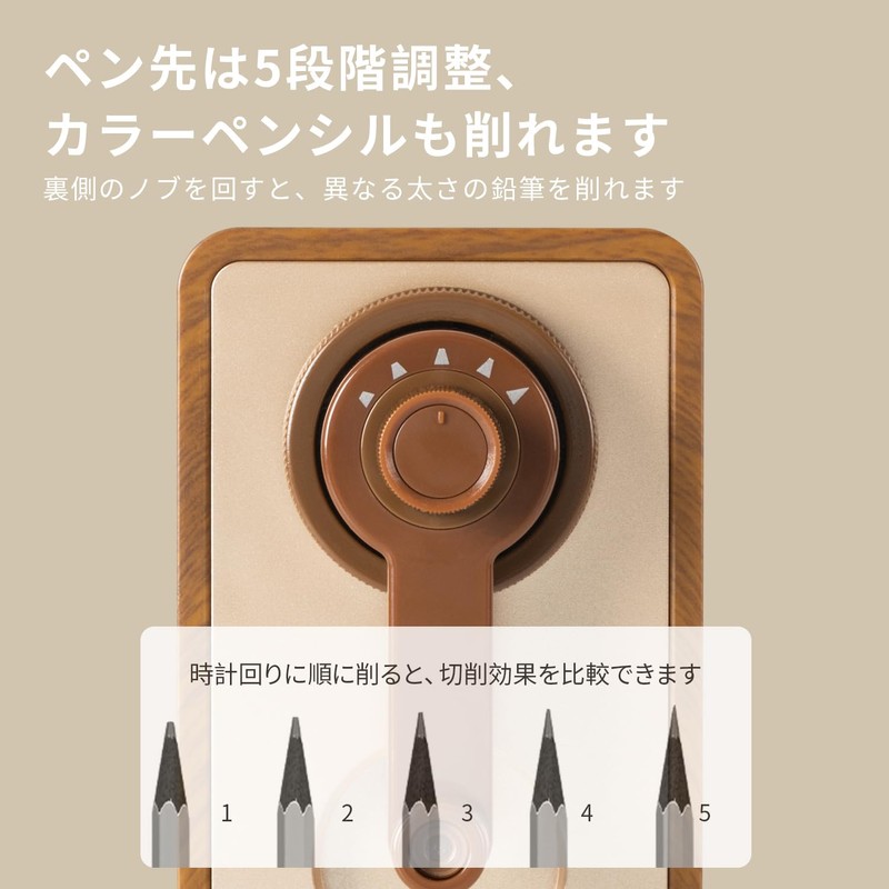 deli Pencil Sharpener, Silent, Adjustable Design, Manual Sharpener, Desk Sharpener,