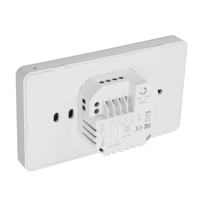 Smart Electric Thermostat White Programmable WiFi Thermostat with Temperature Humidity