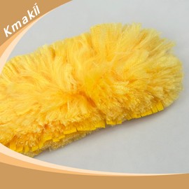 KMAKII 360 Duster Refill Disposable Duster Refills Heavy Duty Duster Refills Unscented Duster Heads 30 Count-Yellow