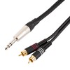 6.35mm 1/4" Stereo TRS Jack to Twin 2 x RCA