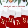 CRSTAFU Initial Christmas Stockings, 20 Inches Family Monogram Xmas Stockings,