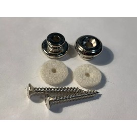 Krome USA Seller 2x Silver Strap Button Style for Schecter Ibanez Charvel Jackson!