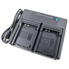 Dual USB Battery Charger for Canon LP-E12, LPE12, LC-E12 EOS M, EOS M2, EOS M10, EOS M50, EOS Rebel SL1, EOS 100D EOS-M100 EOS-M200 DS126391 DS126471 DS126441 Digital Camera