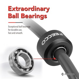 FEECCO Weighted Jump Rope, 1lb and 2lb Heavy Jump Ropes with Adjustable PVC Rope for Boxing, Muay Thai Training, Fitness, Crossfit Workout