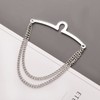 RunootPR Men's Tie Chain Set Classic 2.4" Silver 2Pcs Tie