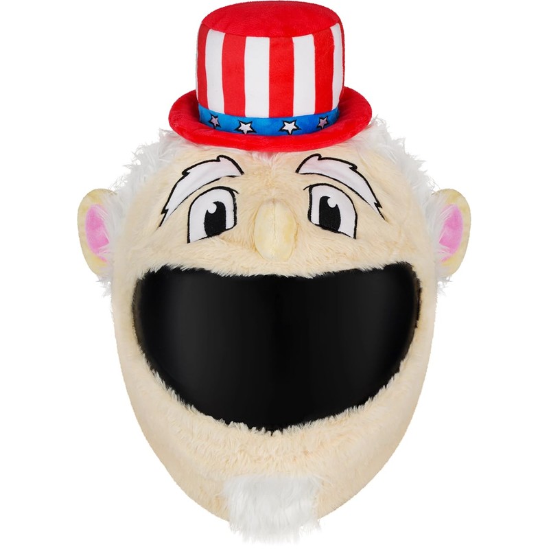 MotoLoot Uncle Sam Helmet Cover, Red/White/Blue, One Size Fits All,