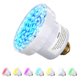 LAMPAOUS LED Pool Lights Bulb, RGB Muliti Color LED Spa Lights, E26 Edison Screw Spa Bulb Replacement Bulb 120VAC 15 Watt