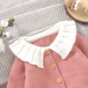 Baby Girl Cardigan Knit Sweater Animal Embroidery Chunky Coat Doll