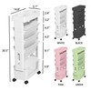 yeavs 5-Tier Mobile Bookshelf, Rolling Bookcase Book Storage Rack, Movable