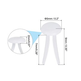 PATIKIL 400 PCS Paper Brass Fasteners Split Pins Pastel Mini Metal Brads Round Head Plated Fastener for Craft Art Scrapbooking DIY Supplies, White, 5 x 9 mm