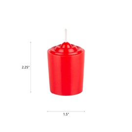 Mega Candles 12 pcs Unscented Red Votive Candles, Hand Poured Wax Candle 15 Hours 1.5 Inch x 2.25 Inch, Home Décor, Wedding Receptions, Centerpieces, Birthdays, Celebrations, Meditations, Holders