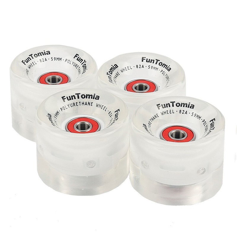 FunTomia 4 x Miniboard/Skateboard Wheels 59 x 45 mm with