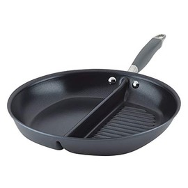 Anolon Advanced Home Hard-Anodized Nonstick Open Stock Cookware (12.5" Divided Skillet, Moonstone)