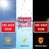 Fire Riser Room Sign,2Pack-10 x7 Rust Free Reflective Aluminum, Fade/Weather