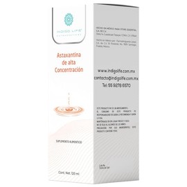 INDIGO LIFE NUTRACEUTICOS Astaxantina de Alta Concentracion 120 ml