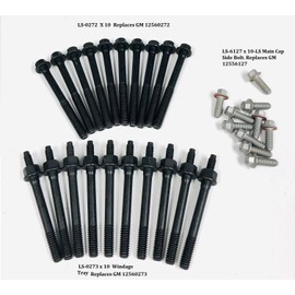 Main Cap Bolt kit Compatible with 2000-15 GM LS1 LS2 LS6 LS7 LS9 Engines 12560273 12560272 12556127
