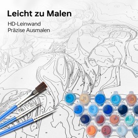 QDUODUO Paint by Numbers for Adults, Children, 40 x 50 cm, Large Cartoon Super Bros Paint by Numbers with Canvas Brushes, Acrylic Pigment, DIY Hand-Painted Painting Kit for Boys Girls from 6 Years and